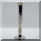 S40. Reed & Barton sterling silver bud vase 6”h (a couple of small dents) - $32 